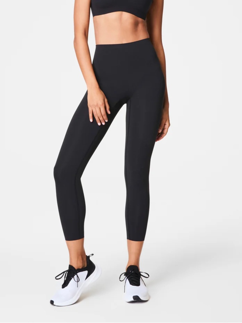 Spanx SPANXshape Black Bodyline 7/8 Leggings Full-Tummy Control Womens Medium